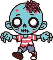 Zombie cartoon character illustrations