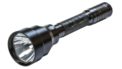 Flashlight isolated on a transparent background