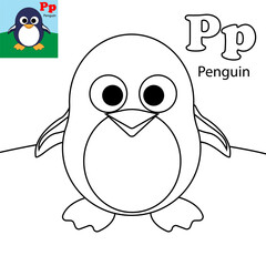 Coloring book for kids letters vector