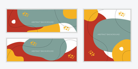 Abstract pattern texture book brochure poster cover gradient template set. Retro colors palette abstract organic pattern background