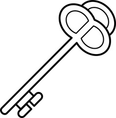 Key outline illustration vector
