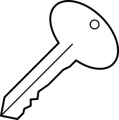 Key outline illustration vector