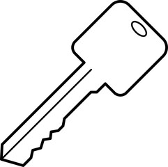 Key outline illustration vector