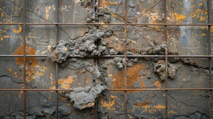 An image showing a detailed view of a basement wall with visible cracks and concrete reinforcements being stitched.