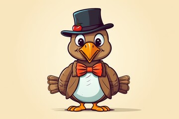 A turkey with a bowtie, Thanksgiving Day