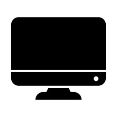 Computer Monitor and Television Icon Vector Illustration