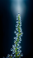 AI generated image of an artistic plant on dark background