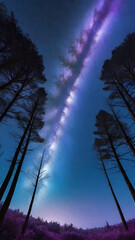 AI generated image of nature in dark