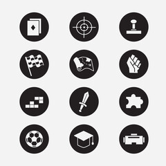 set of game category icon good for symbol, logo, element design, app icons, silhouette design
