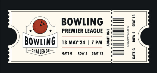 Bowling Ticket Template