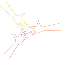 Friendship Day Hands Line