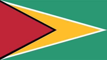 Official vector flag of Guyana. Illustration eps10.