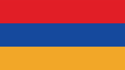 Official vector flag of Armenia. Illustration eps10.
