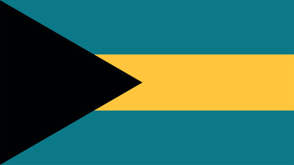 Official vector flag of Bahamas. Illustration eps10.