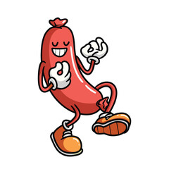 Cute Sausage Cartoon