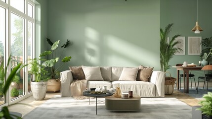 A simple and elegant Scandinavian style living room