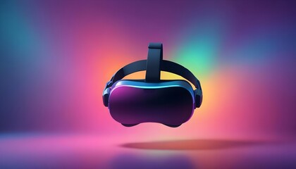 VR futuristic virtual reality and AR technologies 3d meta verse concept mockup without people