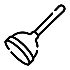 plunger Line Icon