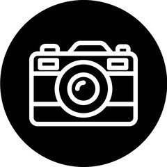 camera Vector Line White Circle Black