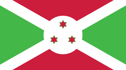 Official vector flag of Burundi. Illustration eps10.