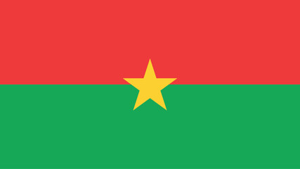 Official vector flag of Burkina Faso. Illustration eps10.