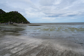 View of Sam Phraya beach in Sam Roi Yot National Park. Prachuap Khiri Khan Province, Thailand, taken on 22 June 2024.