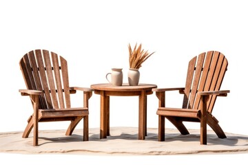 Wooden Table with Two Chairs chair table wood.