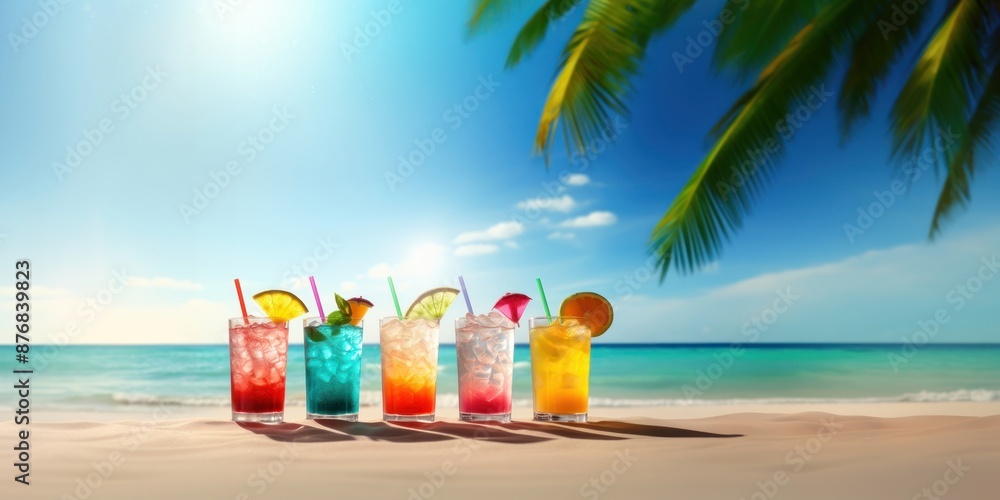 Canvas Prints Summer drink cocktail outdoors.