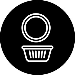 Disposable packaging innovations Vector Line White Circle Black