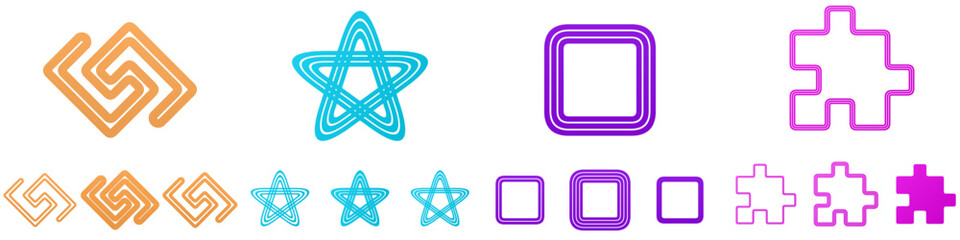 Line logo design collection