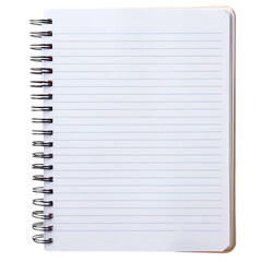 Spiral-bound lined notebook with white pages, perfect for notes, journaling, and school. Ideal for students, writers, and professionals.