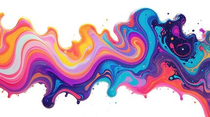 3D Fluid art image, abstract Flow background with chaotic waves and flowing vortex effects.