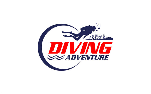 Illustration graphic vector of scuba diving logo design template