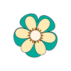 Retro Groovy Flower