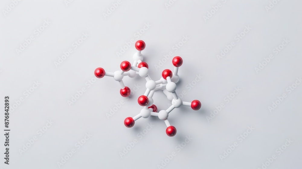 Poster abstract isolated 3d molecular model for science projects