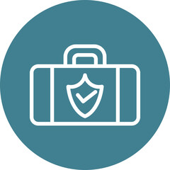 Obraz premium Travel Insurance Vector Line White Circles Multicolors