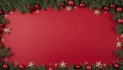 Christmas wall decoration with copy space