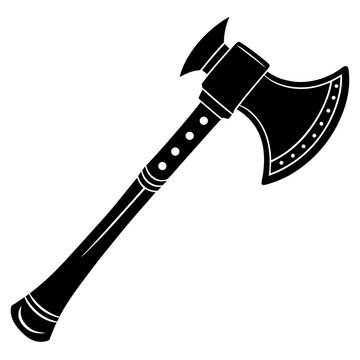 recommend clip art: axe black silhouette art illustration