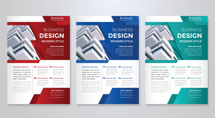 corporate flyer template design in A4 editable layout for business cover and company brochure