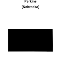 Obraz premium Perkins County (Nebraska) blank outline map