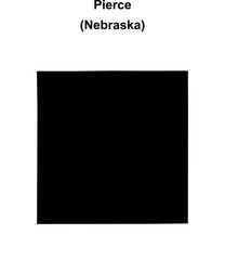 Obraz premium Pierce County (Nebraska) blank outline map