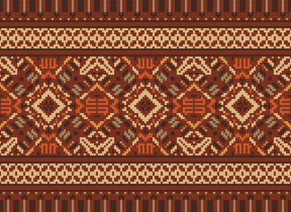 Aztec tribal geometric ethnic seamless pattern. Vintage Native American ethnic vector background. Traditional ornament; Hawaiian Tribal. American, Mexican style.