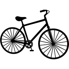 Obraz premium bicycle black silhouette art illustration