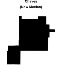 Chaves County (New Mexico) blank outline map