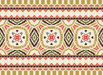 Aztec tribal geometric ethnic seamless pattern. Vintage Native American ethnic vector background. Traditional ornament; Hawaiian Tribal. American, Mexican style.