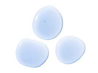 drops of serum gel texture cosmetic products on a transparent background top view