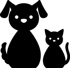 犬と猫のアイコン（Cat with dog icon）
