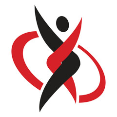 SPORTS ICON ROUND PERSON LOGO