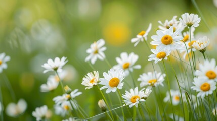 Fototapeta premium High-res image of a thriving wildflower meadow, showcasing natural beauty and eco-friendly cultivation, no people, focus cover all object, deep dept of field