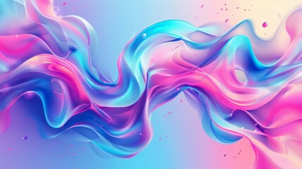 Fototapeta premium Abstract poster with vibrant gradient fluid elements. Perfect for banners, websites, landing pages, covers, ads, greetings, cards, promotions, and print materials.